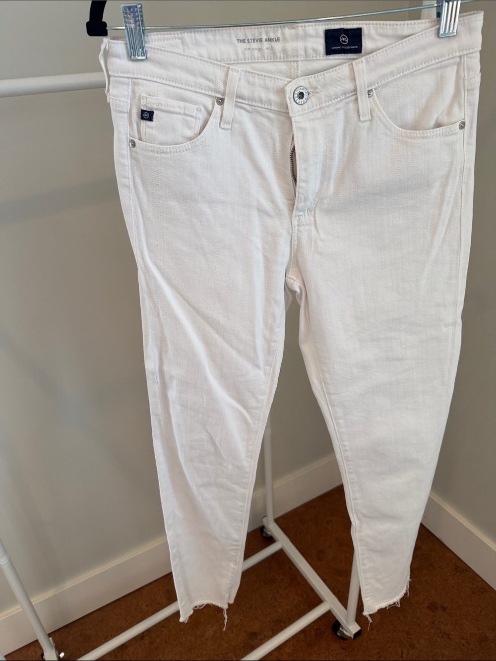 Agolde White Ankle Crop Jeans